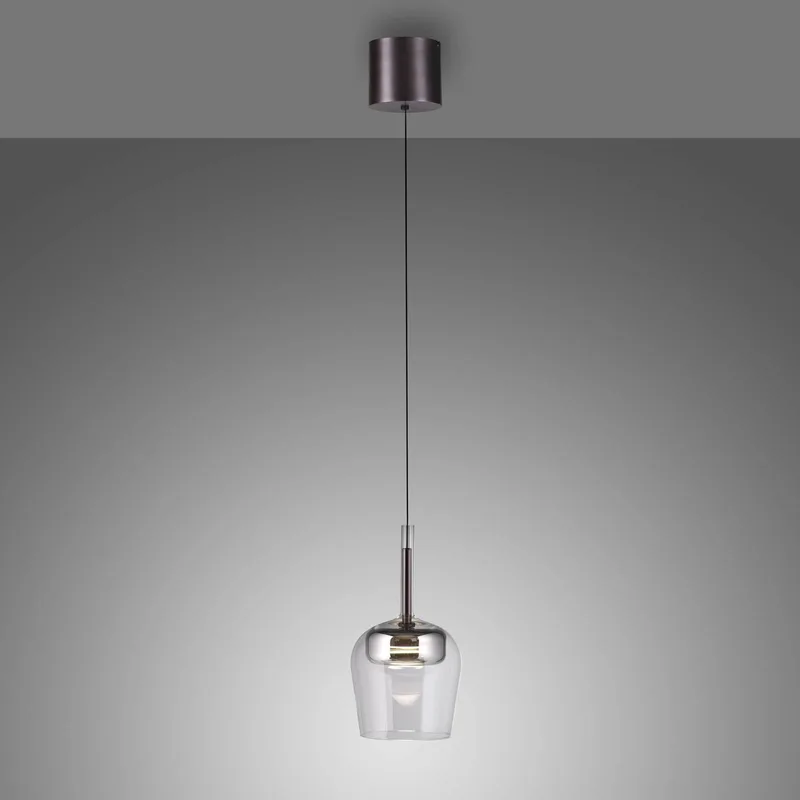 Paul Neuhaus SMART+ hanglamp Q-Kon zilverkleurig Ø 21 cm van Q-Smart-Home in Zilver, Helder – productfoto 3 van 5