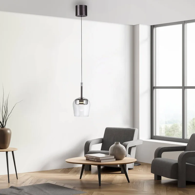 Paul Neuhaus SMART+ hanglamp Q-Kon zilverkleurig Ø 21 cm van Q-Smart-Home in Zilver, Helder – productfoto 2 van 5