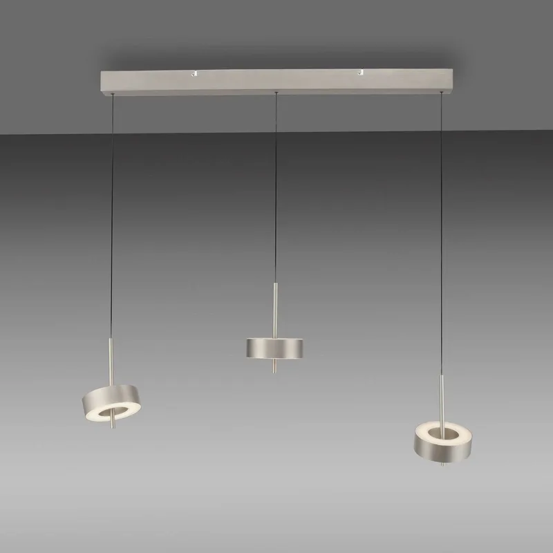 Paul Neuhaus SMART+ hanglamp Q-Rotate, 3-lamps. van Q-Smart-Home in Aluminium – productfoto 3 van 5