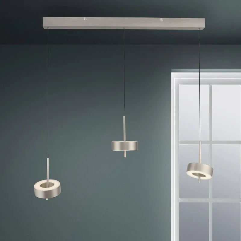 Paul Neuhaus SMART+ hanglamp Q-Rotate, 3-lamps. van Q-Smart-Home in Aluminium – productfoto 1 van 5