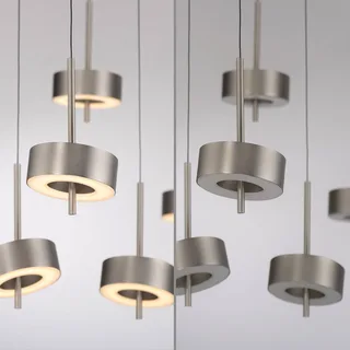Paul Neuhaus SMART+ hanglamp Q-Rotate, 5-lamps. van Q-Smart-Home in Aluminium – productfoto 5 van 5