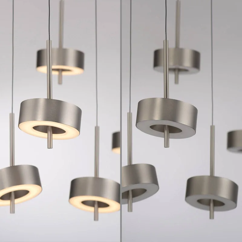 Paul Neuhaus SMART+ hanglamp Q-Rotate, 5-lamps. van Q-Smart-Home in Aluminium – productfoto 5 van 5