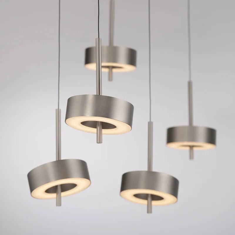 Paul Neuhaus SMART+ hanglamp Q-Rotate, 5-lamps. van Q-Smart-Home in Aluminium – productfoto 4 van 5