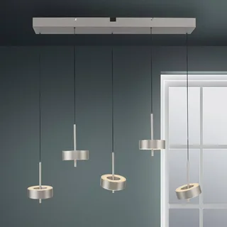 Paul Neuhaus SMART+ hanglamp Q-Rotate, 5-lamps. van Q-Smart-Home in Aluminium – productfoto 1 van 5