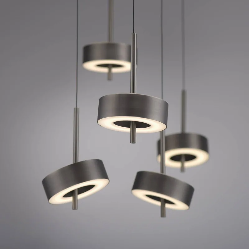 Paul Neuhaus SMART+ hanglamp Q-Rotate donkerbruin 5-lamps van Q-Smart-Home in Donkerbruin metallic – productfoto 4 van 5