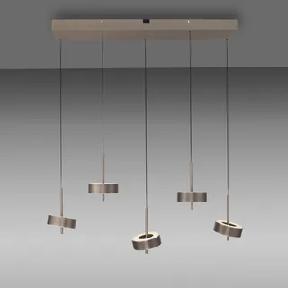Paul Neuhaus SMART+ hanglamp Q-Rotate donkerbruin 5-lamps van Q-Smart-Home in Donkerbruin metallic – productfoto 3 van 5