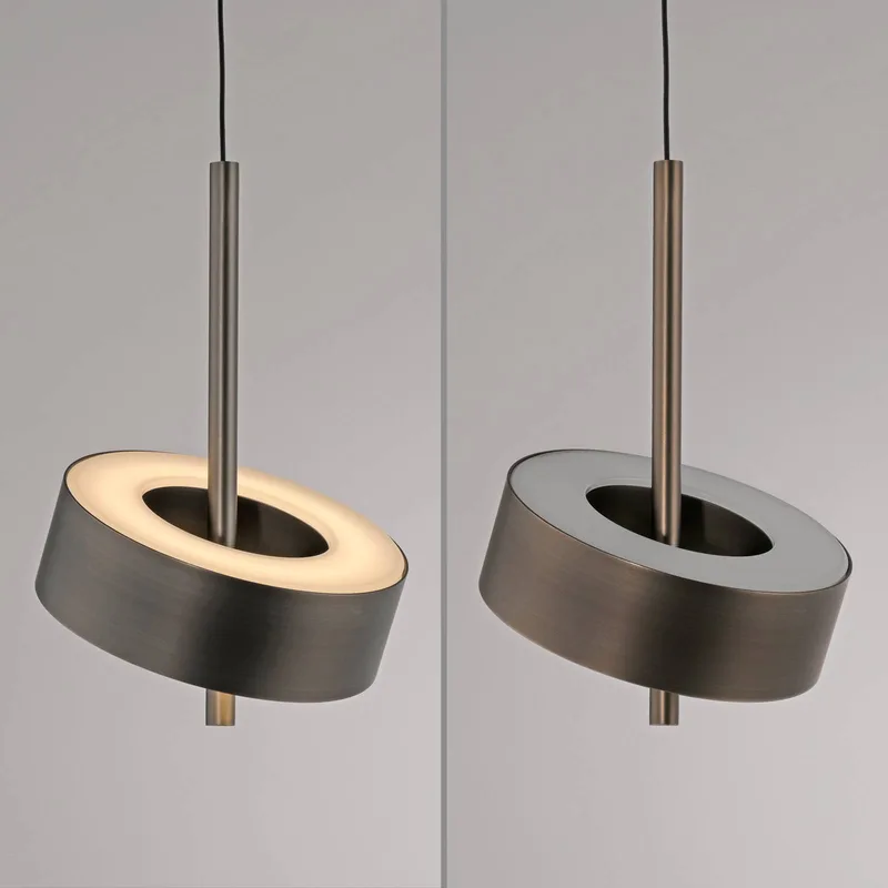 Paul Neuhaus SMART+ hanglamp Q-Rotate donkerbruin Ø14cm van Q-Smart-Home in Donkerbruin metallic – productfoto 5 van 5