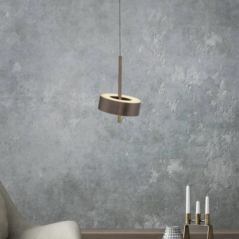 Paul Neuhaus SMART+ hanglamp Q-Rotate donkerbruin Ø14cm van Q-Smart-Home in Donkerbruin metallic – productfoto 1 van 5