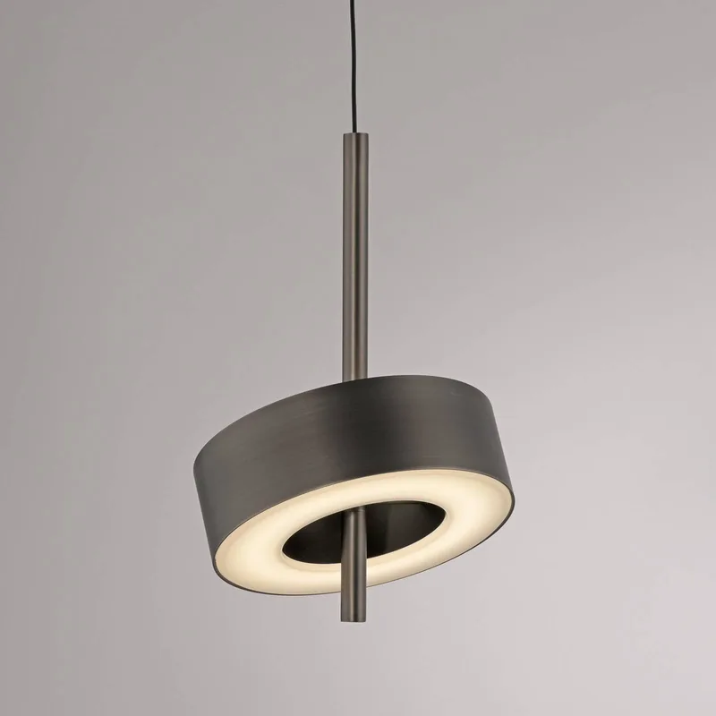 Paul Neuhaus SMART+ hanglamp Q-Rotate donkerbruin Ø14cm van Q-Smart-Home in Donkerbruin metallic – productfoto 4 van 5