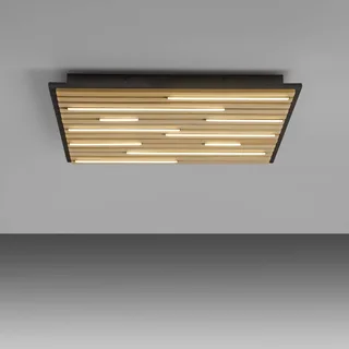 Paul Neuhaus SMART+ plafondlamp Q-Acoustic hout 62 x 62 cm von Q-Smart-Home in Licht hout, Schwarz – Produktfoto 3 von 5