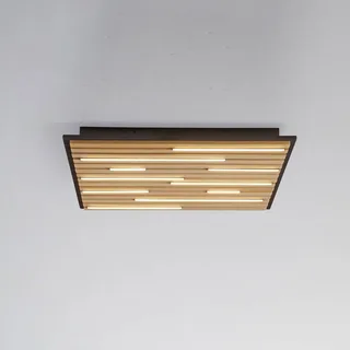 Paul Neuhaus SMART+ plafondlamp Q-Acoustic hout 62 x 62 cm von Q-Smart-Home in Licht hout, Schwarz – Produktfoto 1 von 5
