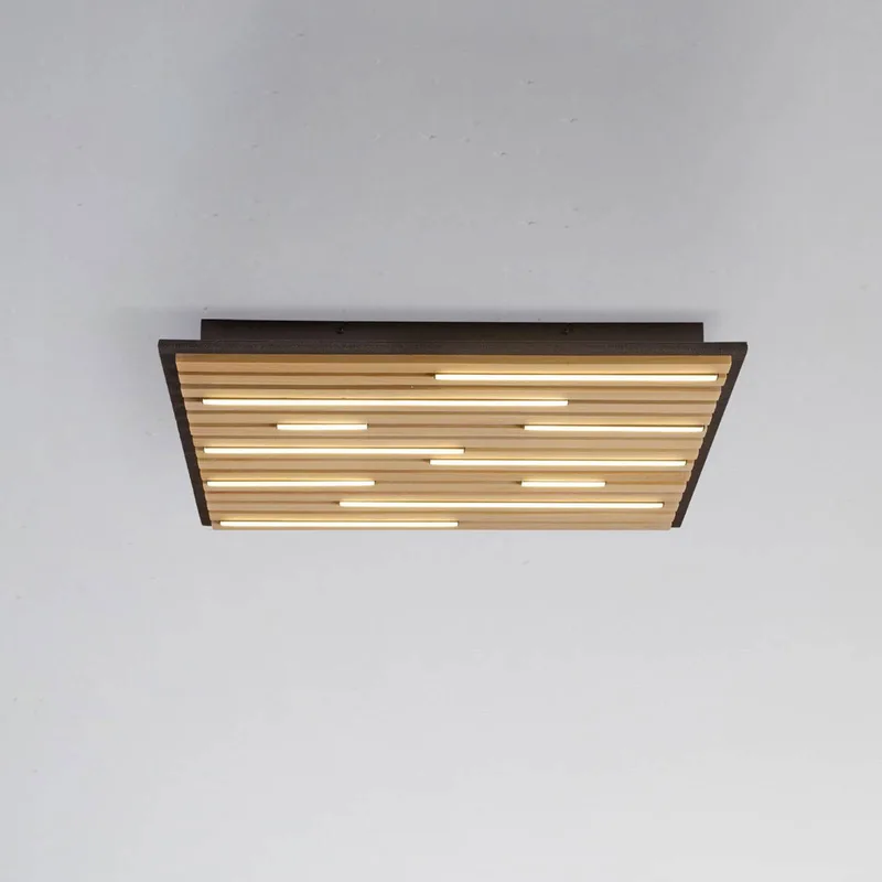 Paul Neuhaus SMART+ plafondlamp Q-Acoustic hout 62 x 62 cm von Q-Smart-Home in Licht hout, Schwarz – Produktfoto 1 von 5