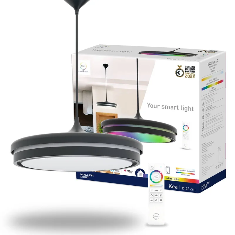 Müller Licht tint Kea LED-hængelampe, Ø 42 cm fra tint i Sort – produktbillede 3 af 4