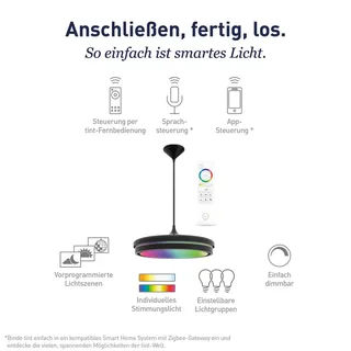Müller Licht tint Kea LED-hængelampe, Ø 42 cm fra tint i Sort – produktbillede 4 af 4
