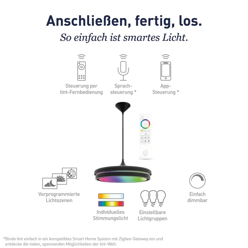 Müller Licht tint Kea LED-hængelampe, Ø 42 cm fra tint i Sort – produktbillede 4 af 4