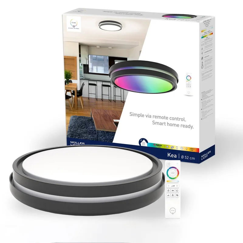Kea LED plafondlamp, Ø 52 cm von tint in Schwarz – Produktfoto 3 von 3