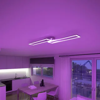 LED plafondlamp Ciso, RGB, CCT von tint in Silber – Produktfoto 2 von 4