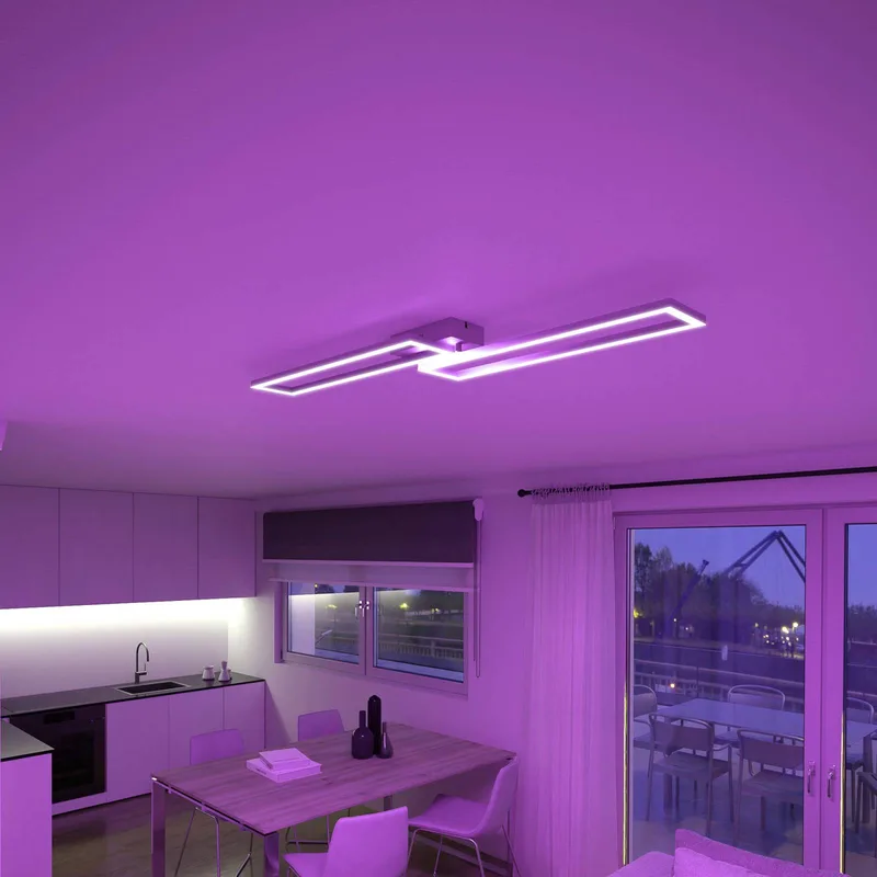 LED plafondlamp Ciso, RGB, CCT von tint in Silber – Produktfoto 2 von 4
