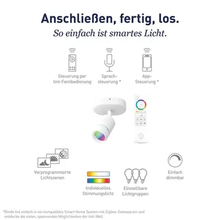Nalo LED spot, 1-lamp von tint in Weiß – Produktfoto 2 von 2