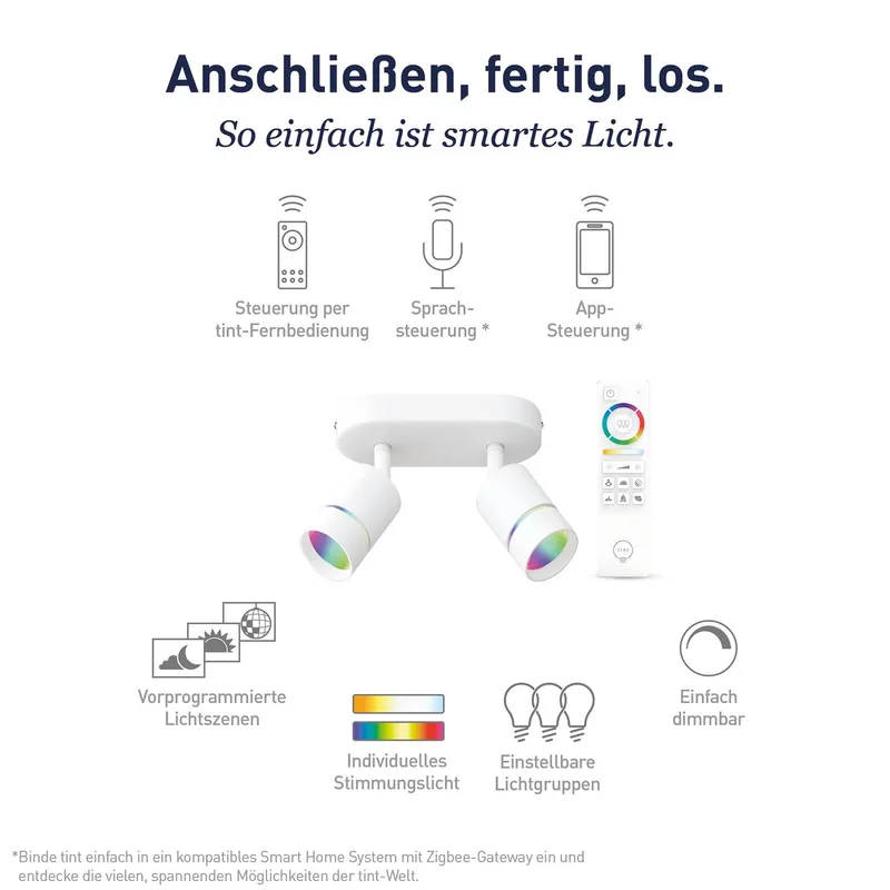 Müller Licht tint Nalo LED-spot, 2 lyskilder fra tint i Hvid – produktbillede 5 af 5