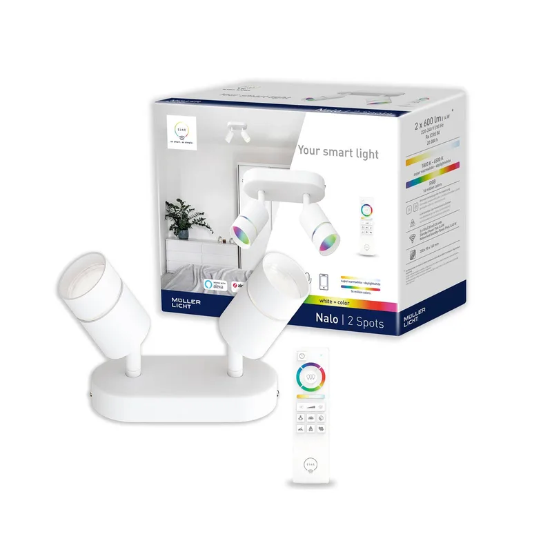 Müller Licht tint Nalo LED-spot, 2 lyskilder fra tint i Hvid – produktbillede 4 af 5