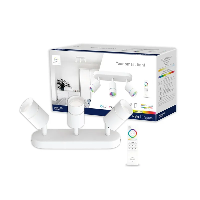 Müller Licht tint Nalo LED-spot, 3 lyskilder fra tint i Hvid – produktbillede 1 af 2