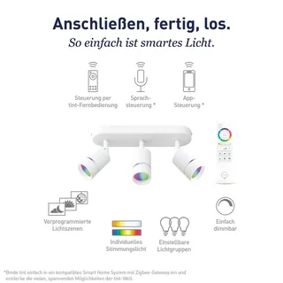 Müller Licht tint Nalo LED-spot, 3 lyskilder fra tint i Hvid – produktbillede 2 af 2