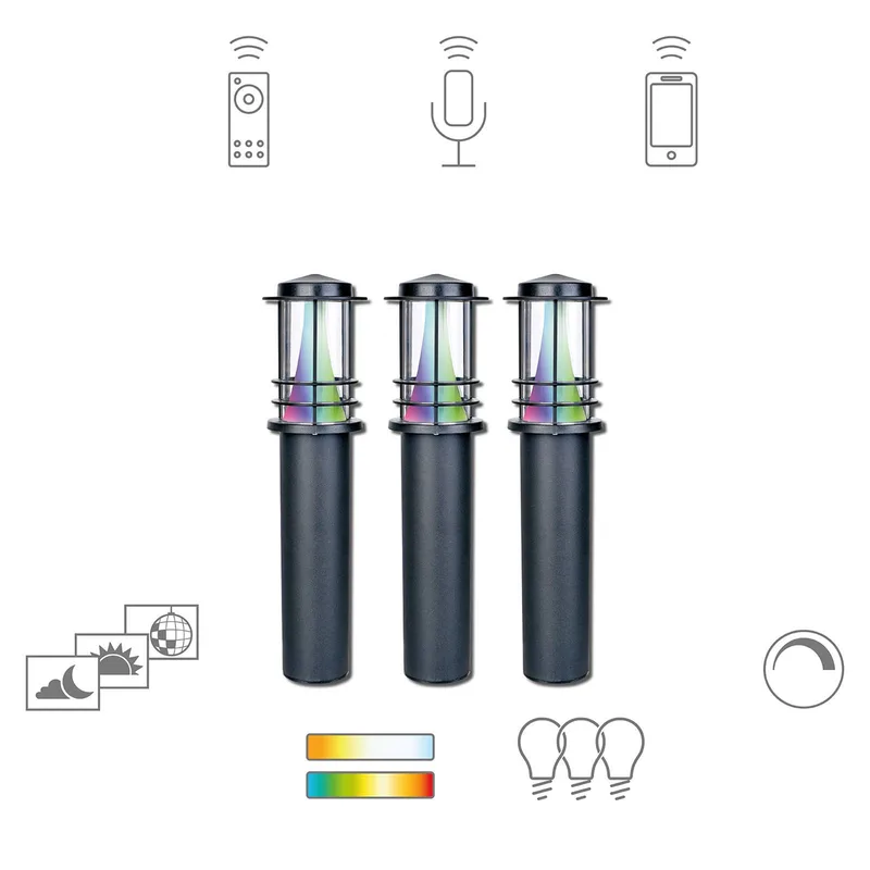 Petunia LED tuinpadverlichting set van 3 by tint in Black – product photo 1 of 5