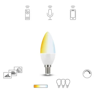 Müller Licht tint white LED-kertepære E14 5,8W fra tint – produktbillede 1 af 5
