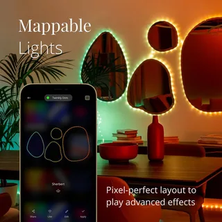 Dots LED lichtketting RGB, IP44, 10m by Twinkly in Transparent – product photo 5 of 5