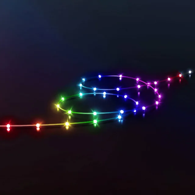 Dots LED lichtketting RGB, IP44, 10m