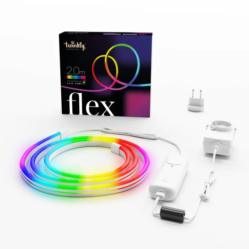 Light flex LED lichtslang RGB 2m WIFI de Twinkly en Blanc – photo produit 1 sur 5