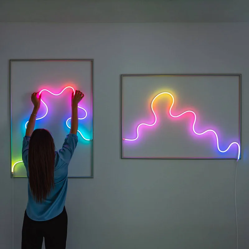 Light flex LED lichtslang RGB 2m WIFI de Twinkly en Blanc – photo produit 2 sur 5