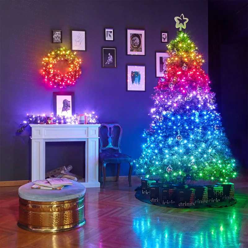 Muziek Set lichtkettingen 600 RGB van Twinkly in Zwart – productfoto 1 van 5