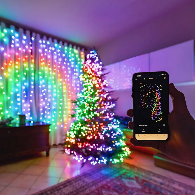 RGB lichtkettingen, 250 lampjes 20m från Twinkly i Svart – produktbild 5 av 5