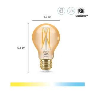 A60 LED lamp Wi-Fi E27 7W amber CCT van WiZ – productfoto 2 van 5
