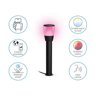 Elpas LED tuinpadverlichting RGBW start-set van WiZ in Zwart – productfoto 5 van 5
