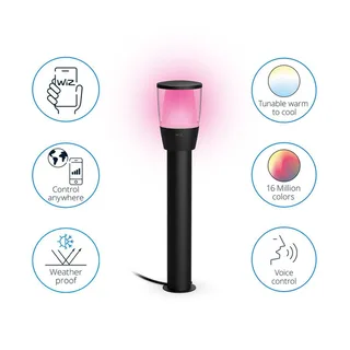 Elpas LED tuinpadverlichting RGBW uitbreiding van WiZ in Zwart – productfoto 5 van 5