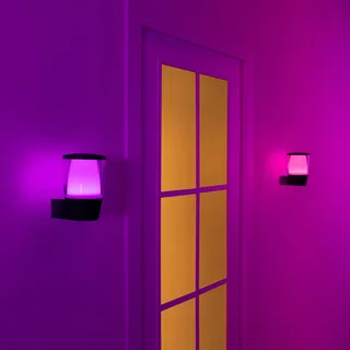 LED buitenwandlamp Elpas RGBW van WiZ in Zwart – productfoto 2 van 5