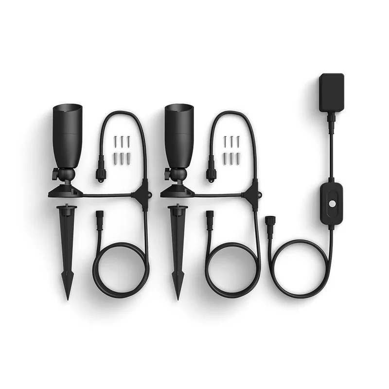LED spot Ground starter-kit dubbelpak van WiZ in Zwart – productfoto 5 van 5