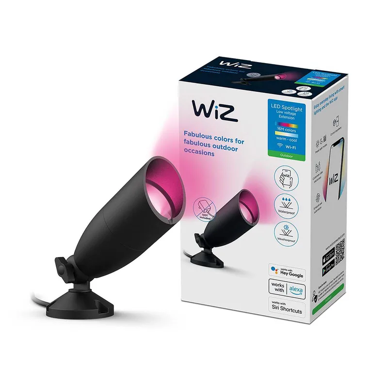 LED spot Ground uitbreiding enkelpak van WiZ in Zwart – productfoto 4 van 5