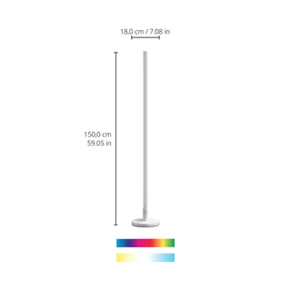 LED vloerlamp Pole, Tunable White and Color van WiZ in Wit – productfoto 3 van 4