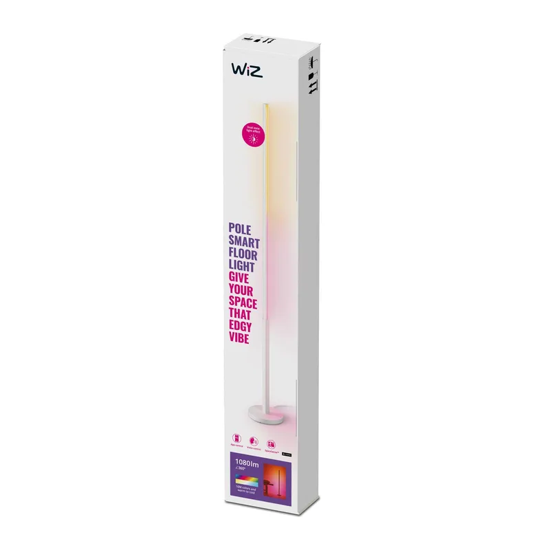 LED vloerlamp Pole, Tunable White and Color van WiZ in Wit – productfoto 4 van 4
