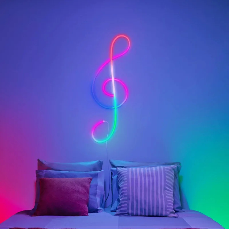 Neon Flex LED strip IP20 RGB 3m van WiZ in Wit – productfoto 3 van 5