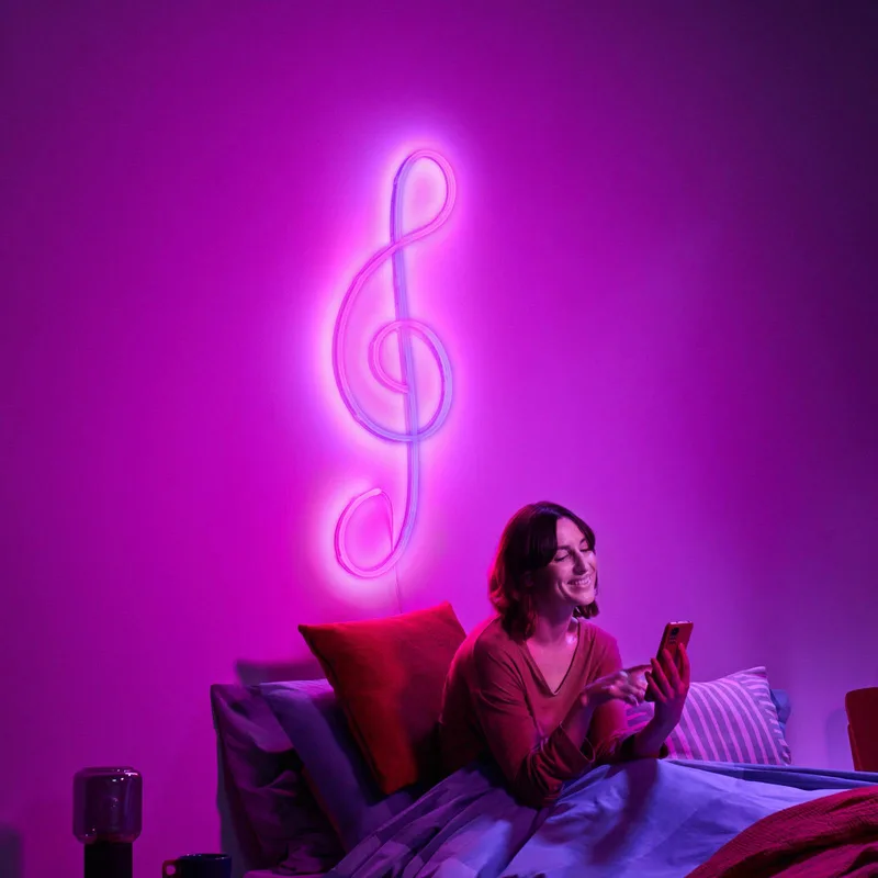 Neon Flex LED strip IP20 RGB 3m van WiZ in Wit – productfoto 4 van 5