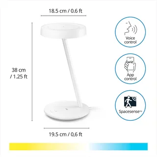 Portrait LED tafellamp sensor CCT fra WiZ i Hvid – produktbillede 3 af 5