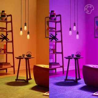 ST64 LED filament lamp WiFi E27 6,3W RGBW van WiZ – productfoto 2 van 5