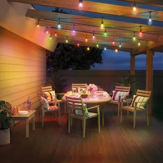 String Lights LED lichtketting voor buiten, 14,8 m, CCT, RGB van WiZ in Zwart – productfoto 4 van 5