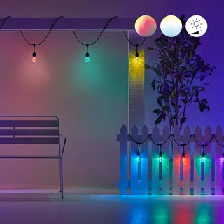 String Lights LED lichtketting voor buiten, 14,8 m, CCT, RGB van WiZ in Zwart – productfoto 3 van 5