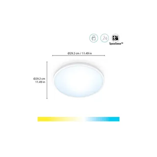 SuperSlim LED plafondlamp CCT Ø29cm de WiZ en Blanc – photo produit 1 sur 4